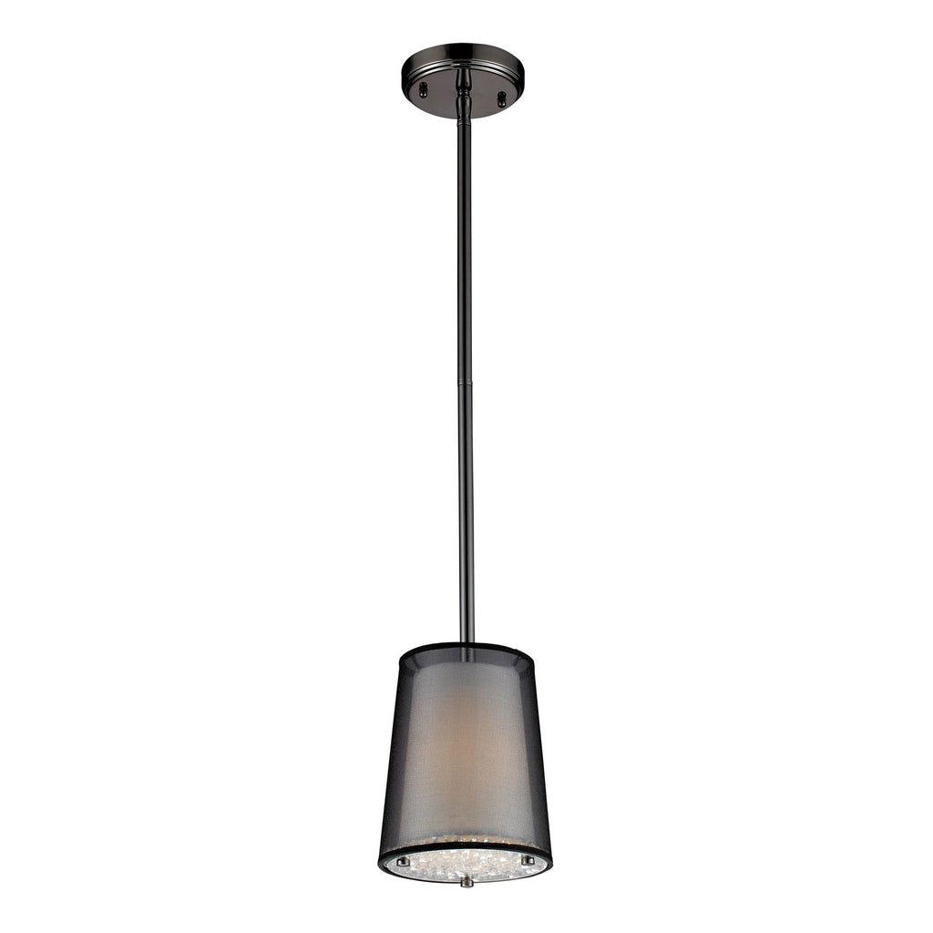 Crystals - Mini Pendant - Black Chrome
