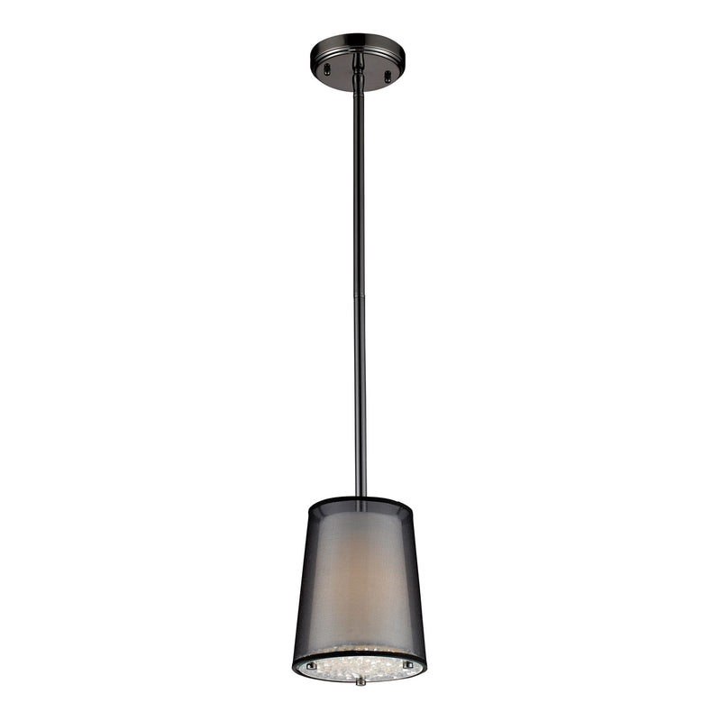 Crystals - Mini Pendant - Black Chrome