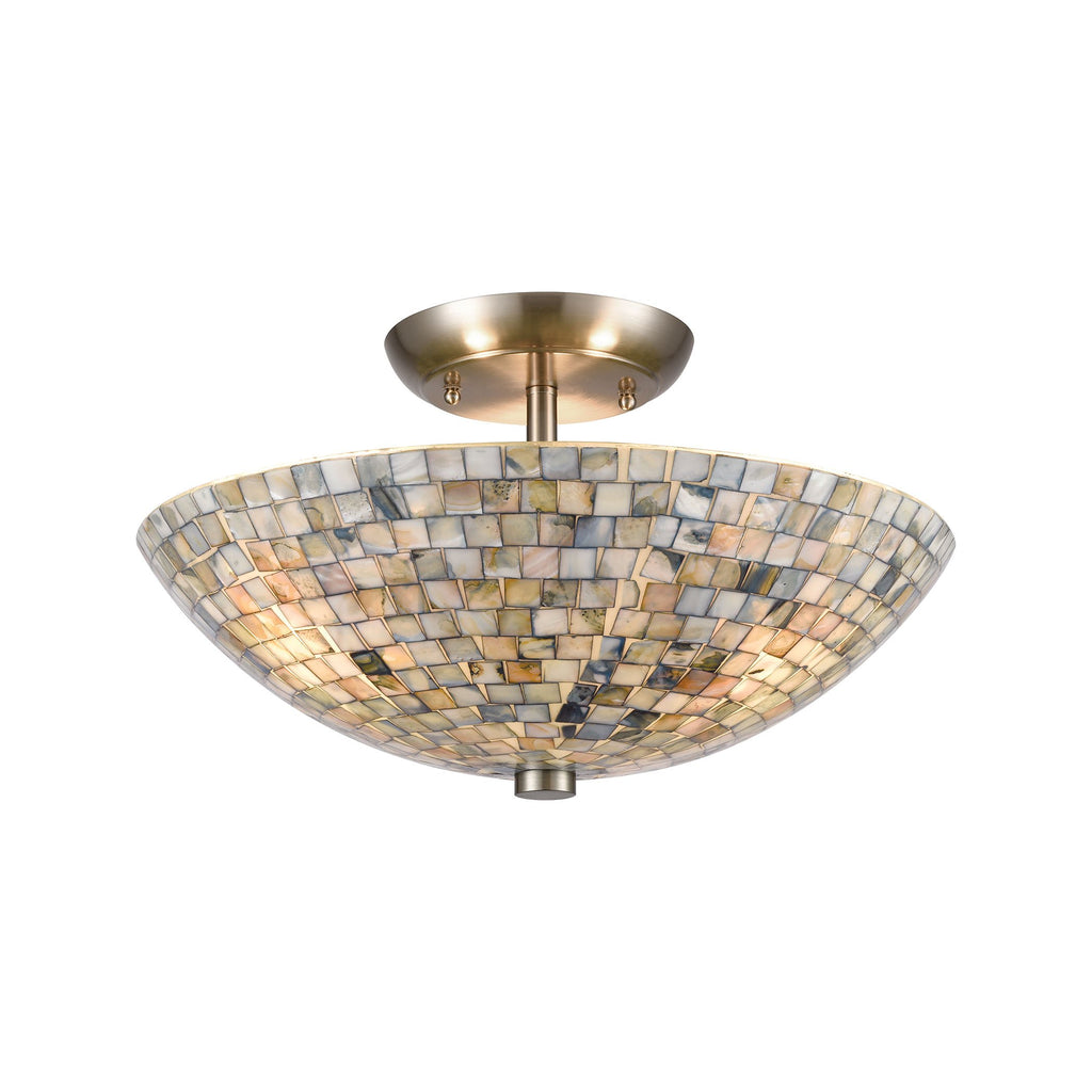 Capri - Semi Flush Mount - Satin Nickel