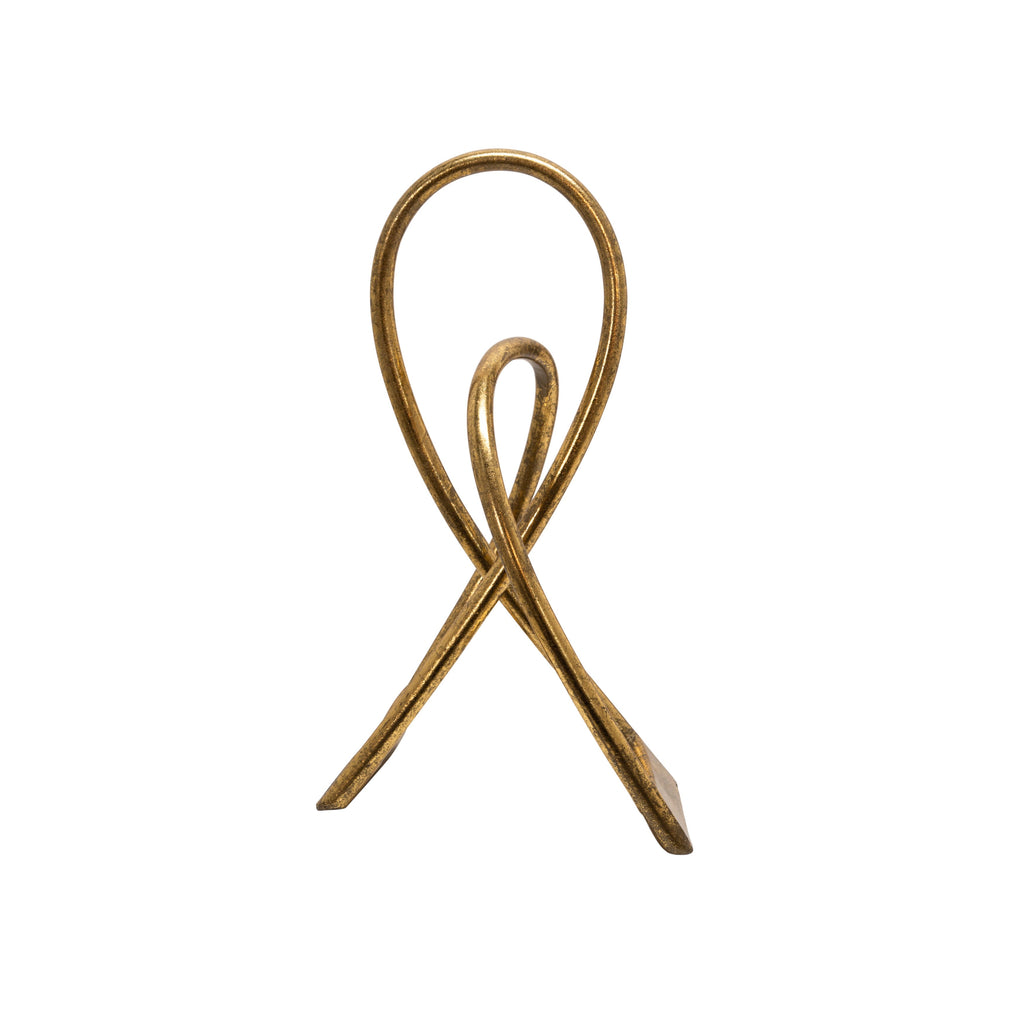 Gold Loop Ribbon Sculpture 17"