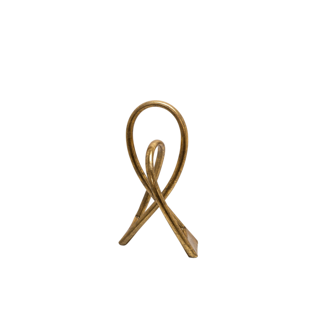 Gold Loop Ribbon Sculpture 12.5"