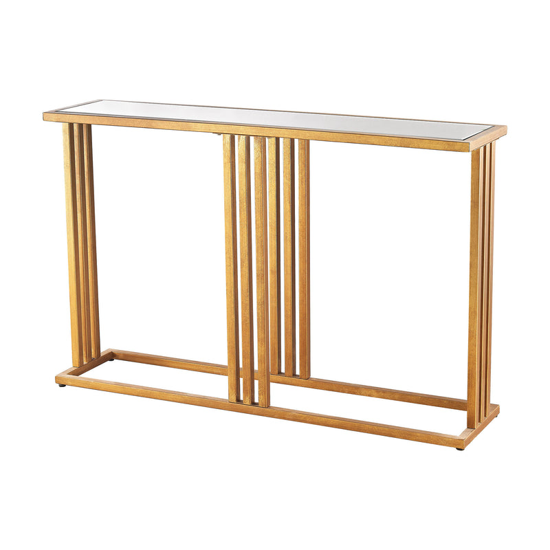 1114-200 Andy Console In Gold Leaf And Clear Mirror - Free Shipping! Table - RauFurniture.com