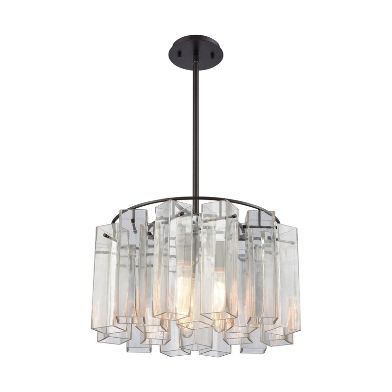 Cubic Glass - Chandelier - Oil Rubbed Bronze
