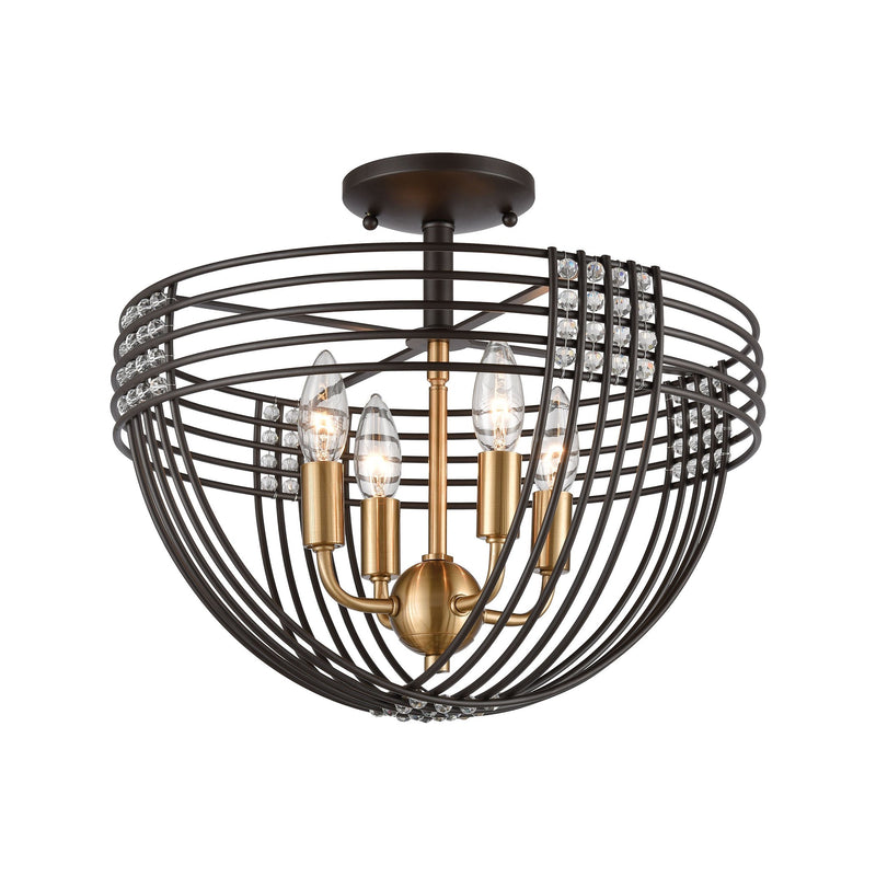 Concentric - Semi Flush Mount - Oil Rubbed Bronze, Satin Brass, Satin Brass