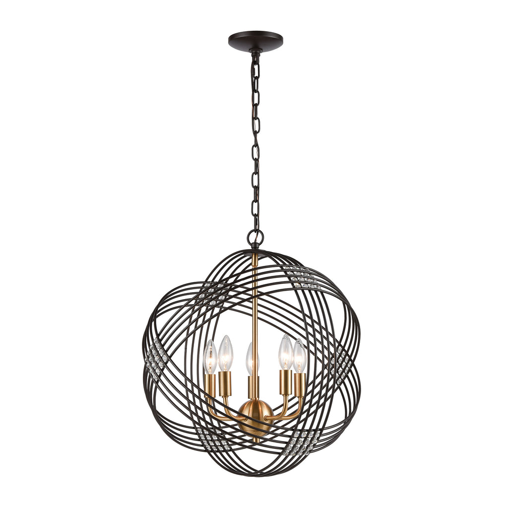 Concentric - Chandelier - Oil Rubbed Bronze, Satin Brass, Satin Brass