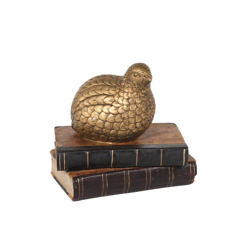 Resin Bird On Books Ds