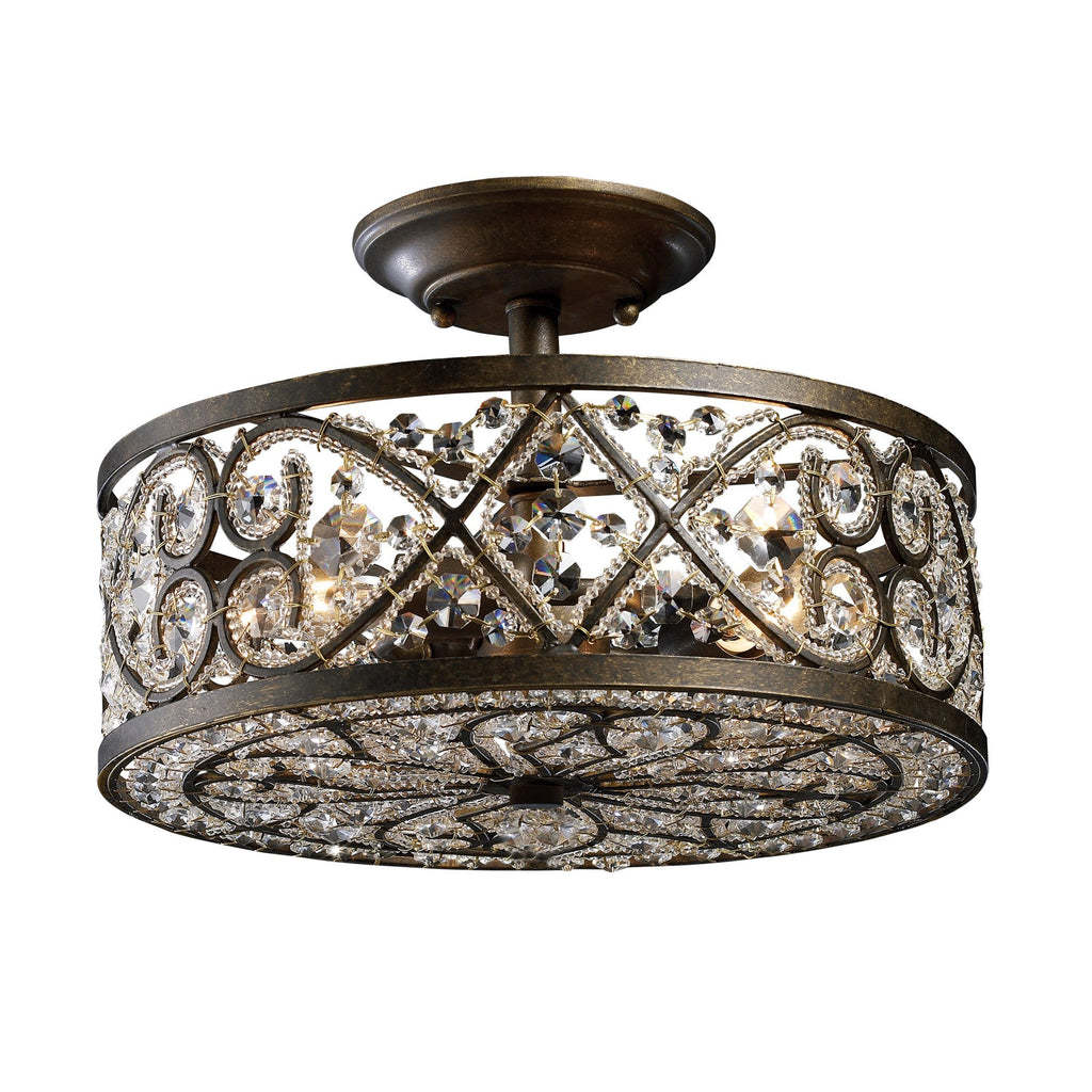 Amherst - Semi Flush Mount - Antique Bronze