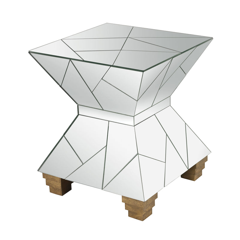 114-125 Mirrored Mosaic Hourglass Foot Stool - Free Shipping! Stool - RauFurniture.com