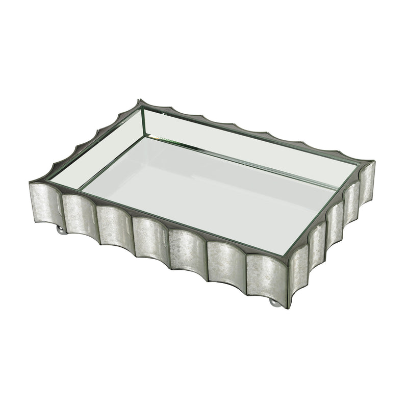 114-128 Small Scalloped Edge Mirror Tray - Free Shipping! Tray - RauFurniture.com
