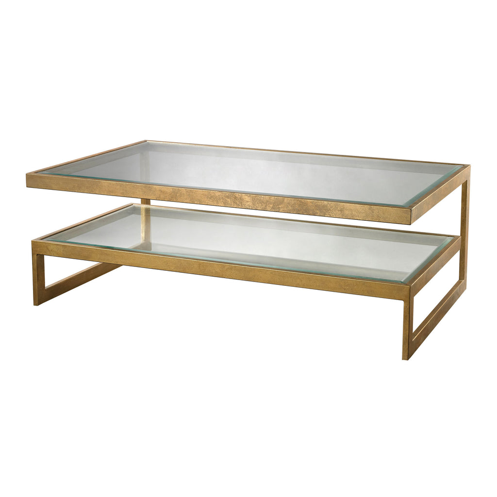 114-143 Key Coffee Table In Gold Leaf - Free Shipping! Table - RauFurniture.com
