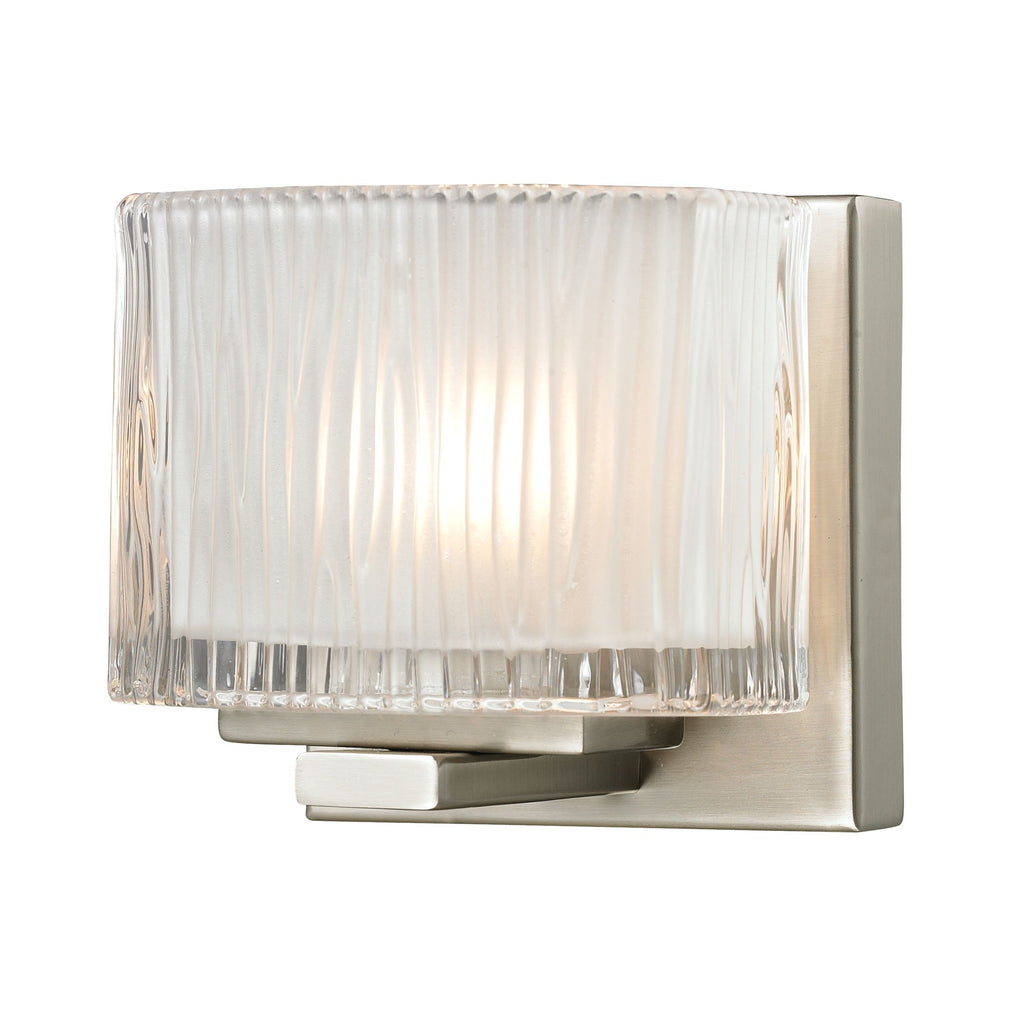 Chiseled Glass - Vanity Light - Brushed Nickel