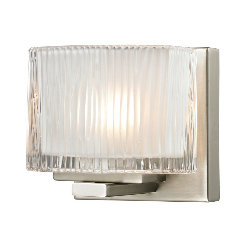 Chiseled Glass - Vanity Light - Brushed Nickel