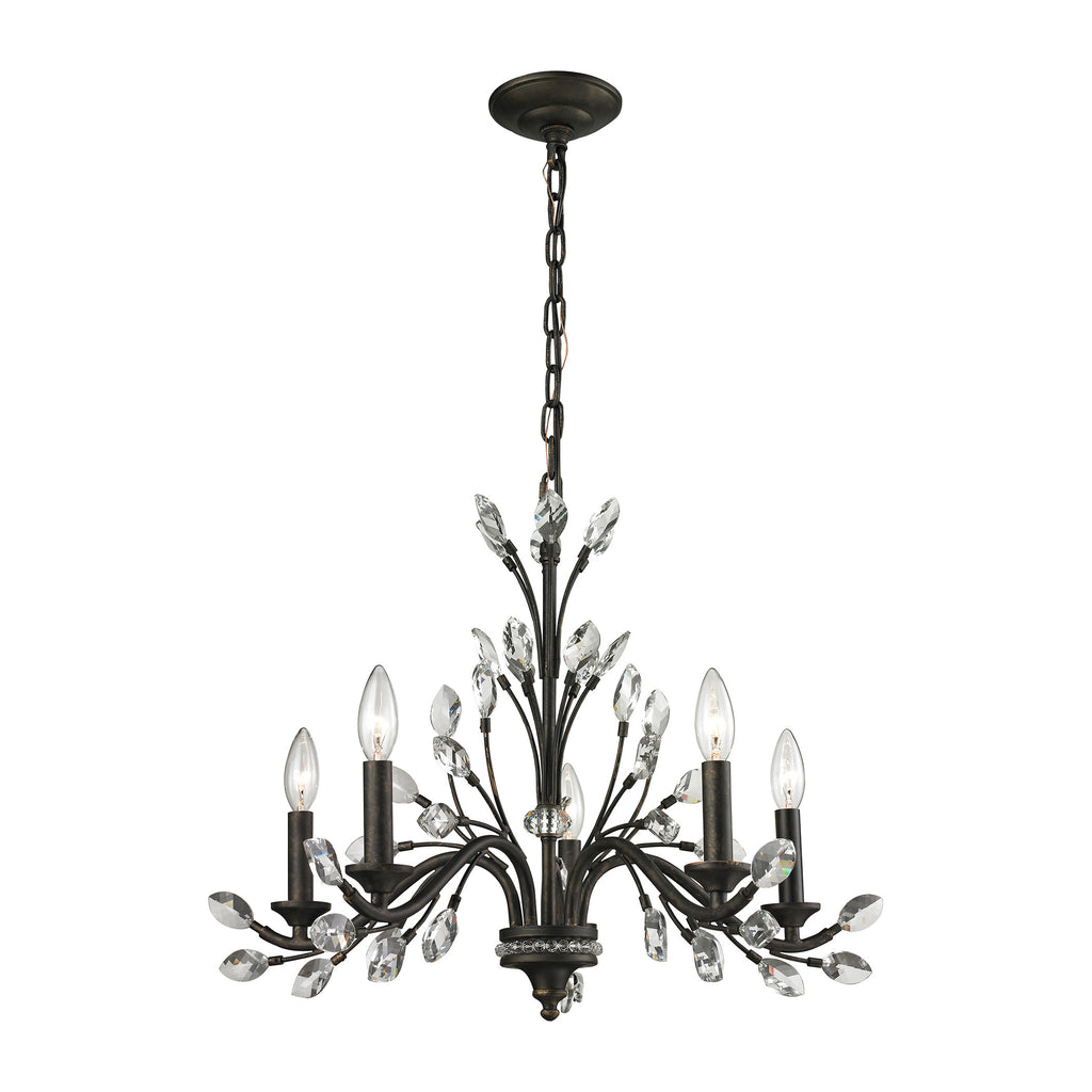 Crystal Branches - Chandelier - Burnt Bronze