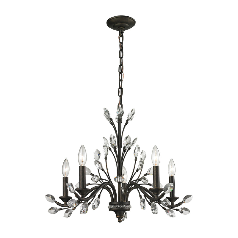 Crystal Branches - Chandelier - Burnt Bronze