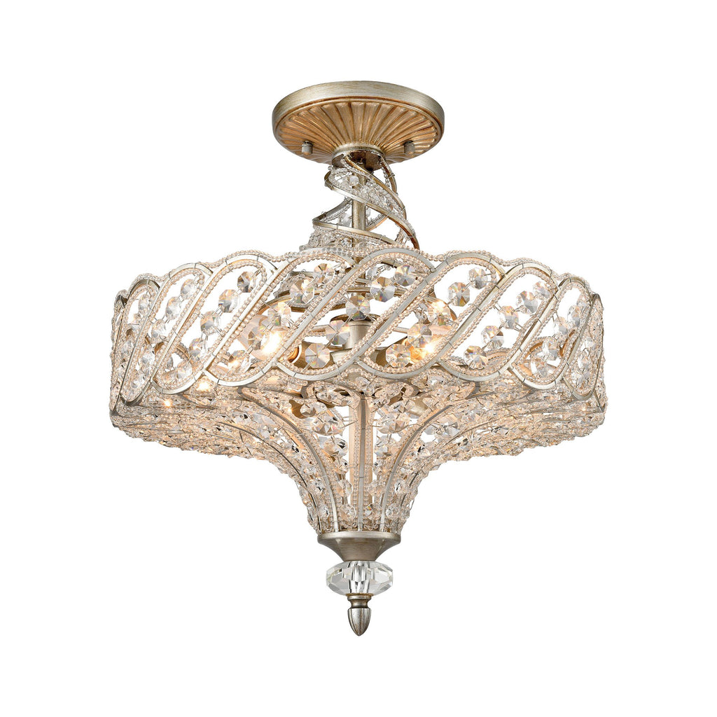 Cumbria - Semi Flush Mount - Aged Silver