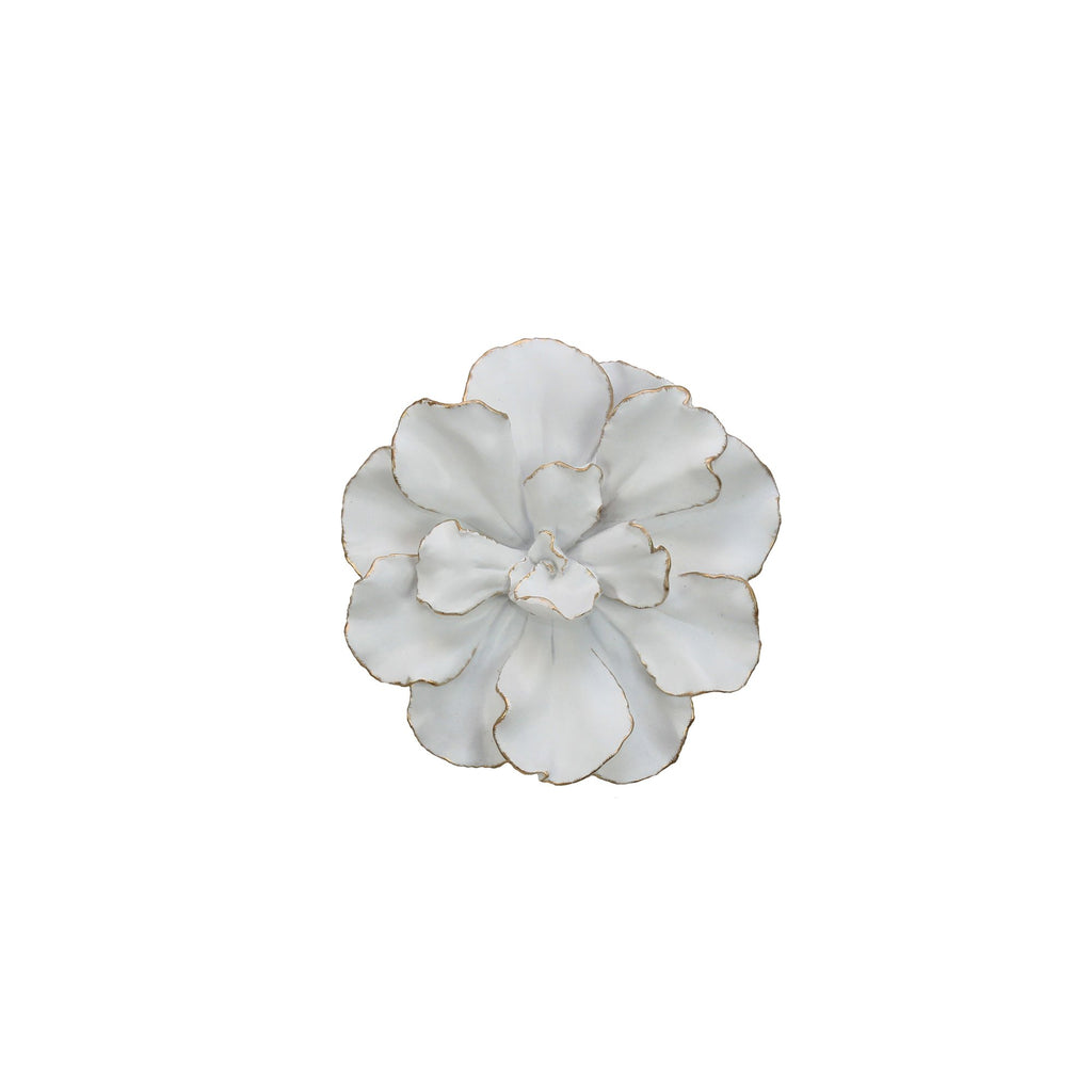 White/Gold Wall Flower 10"