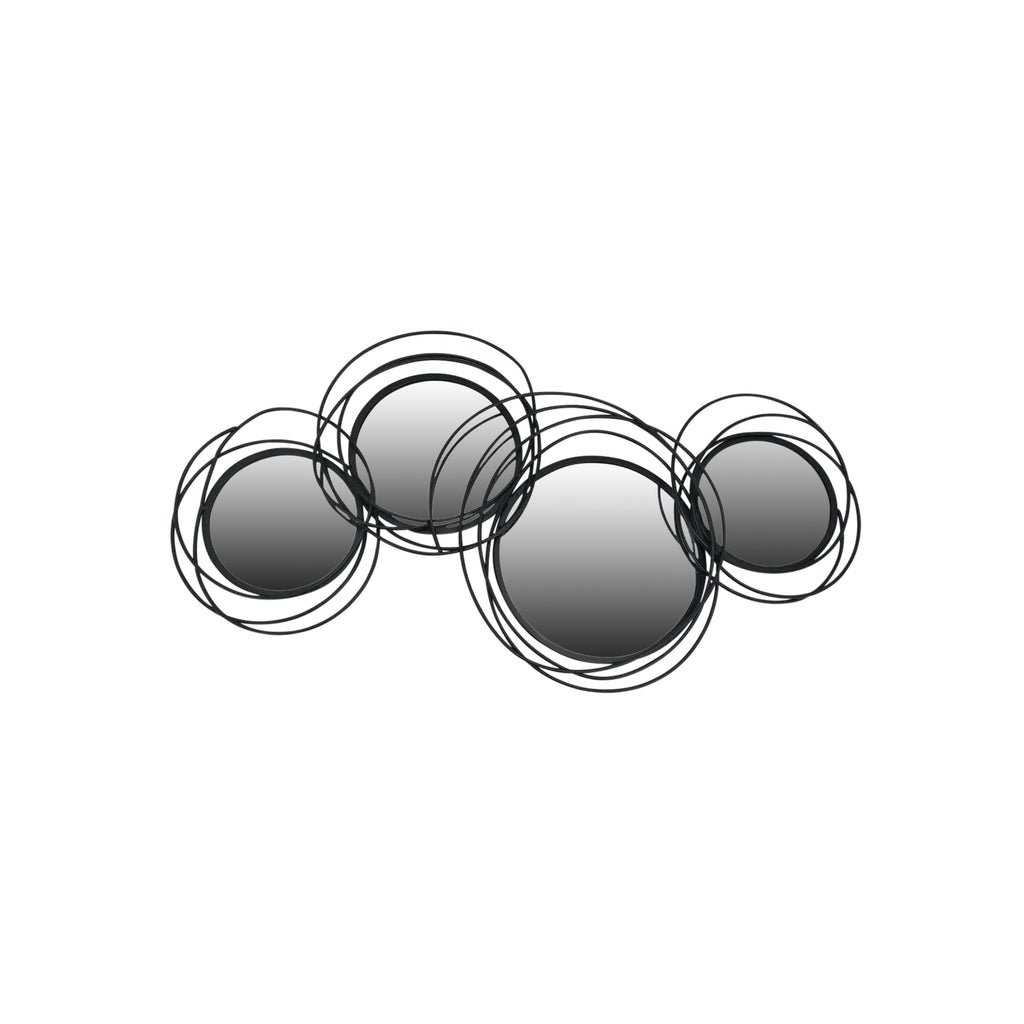 Looped Silver 4 Circle Mirrors, Wb