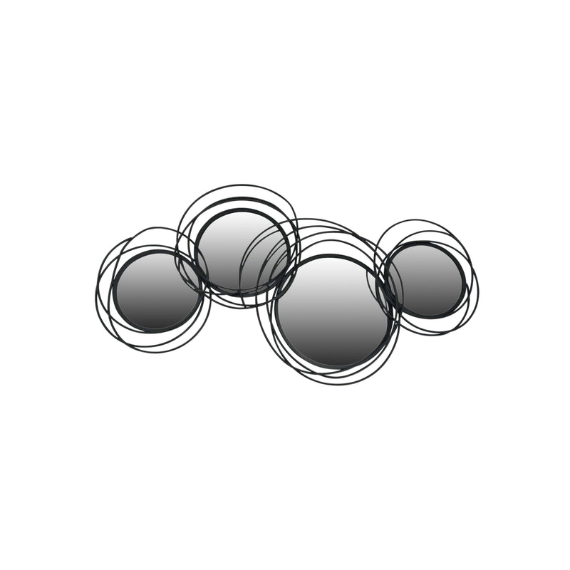 Looped Silver 4 Circle Mirrors, Wb