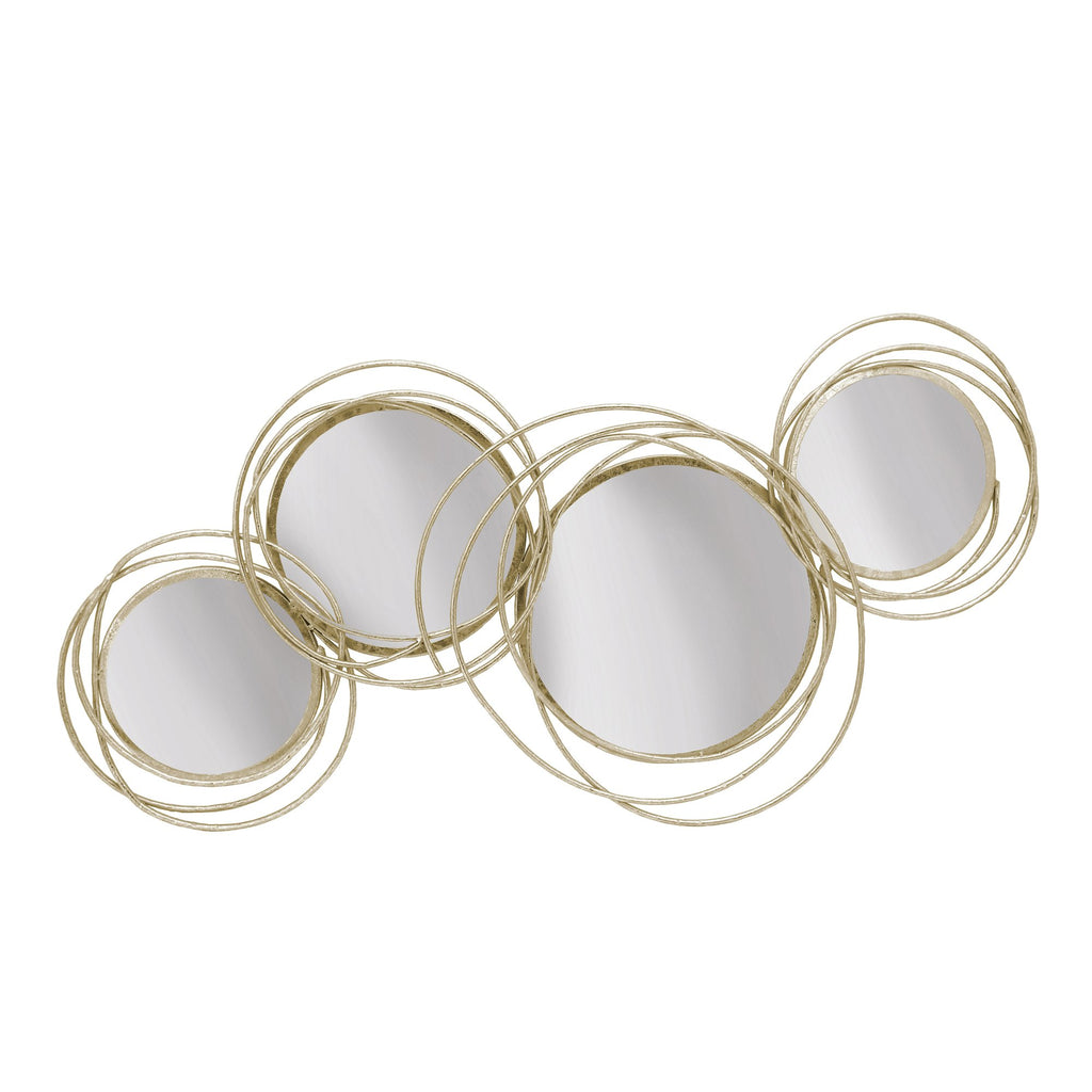 Looped Gold 4 Circle Mirrors,Wb