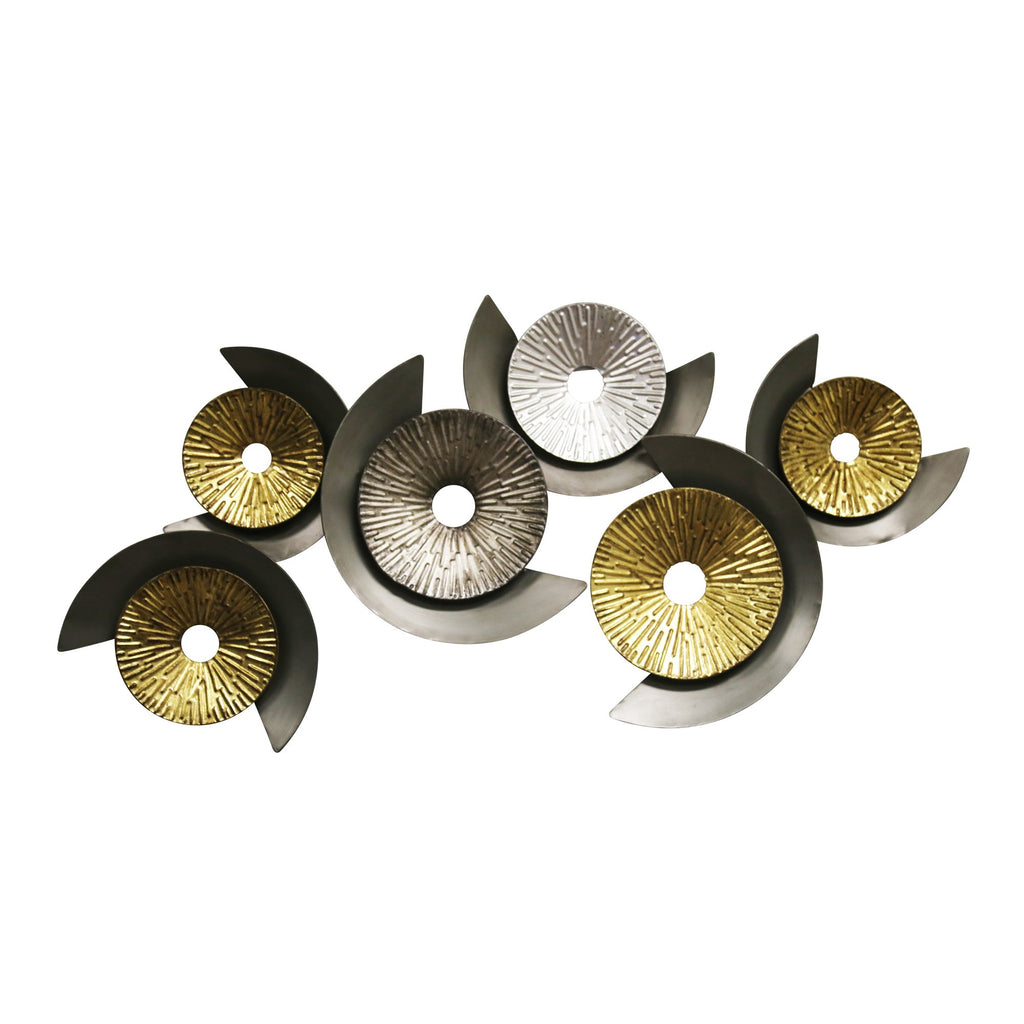 Metal Wall Decor Discs, 40", Multi, Wb