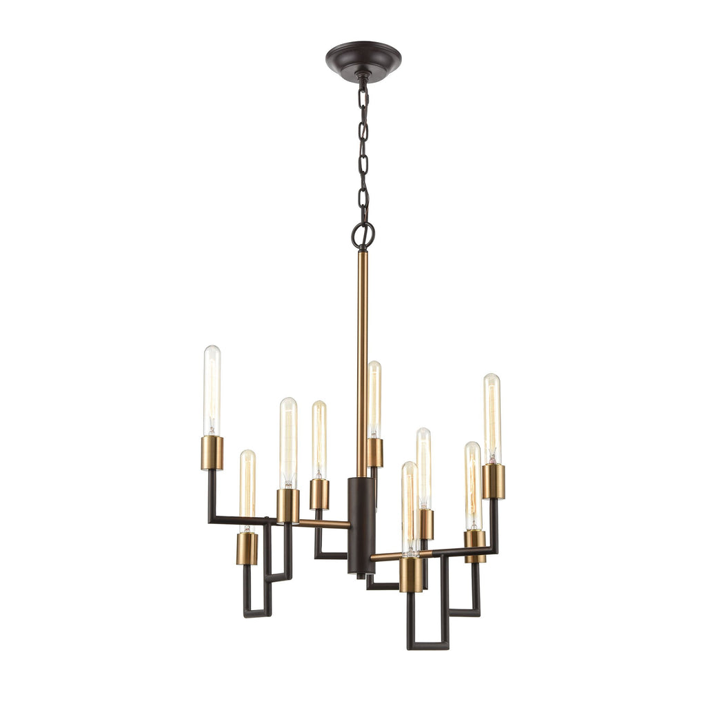 Congruency - Chandelier - Oil Rubbed Bronze, Satin Brass, Satin Brass