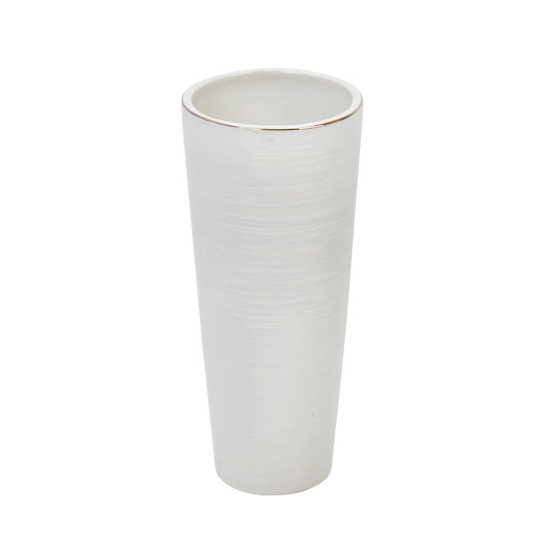 Pearlescent Ceramic Vase 11.75"