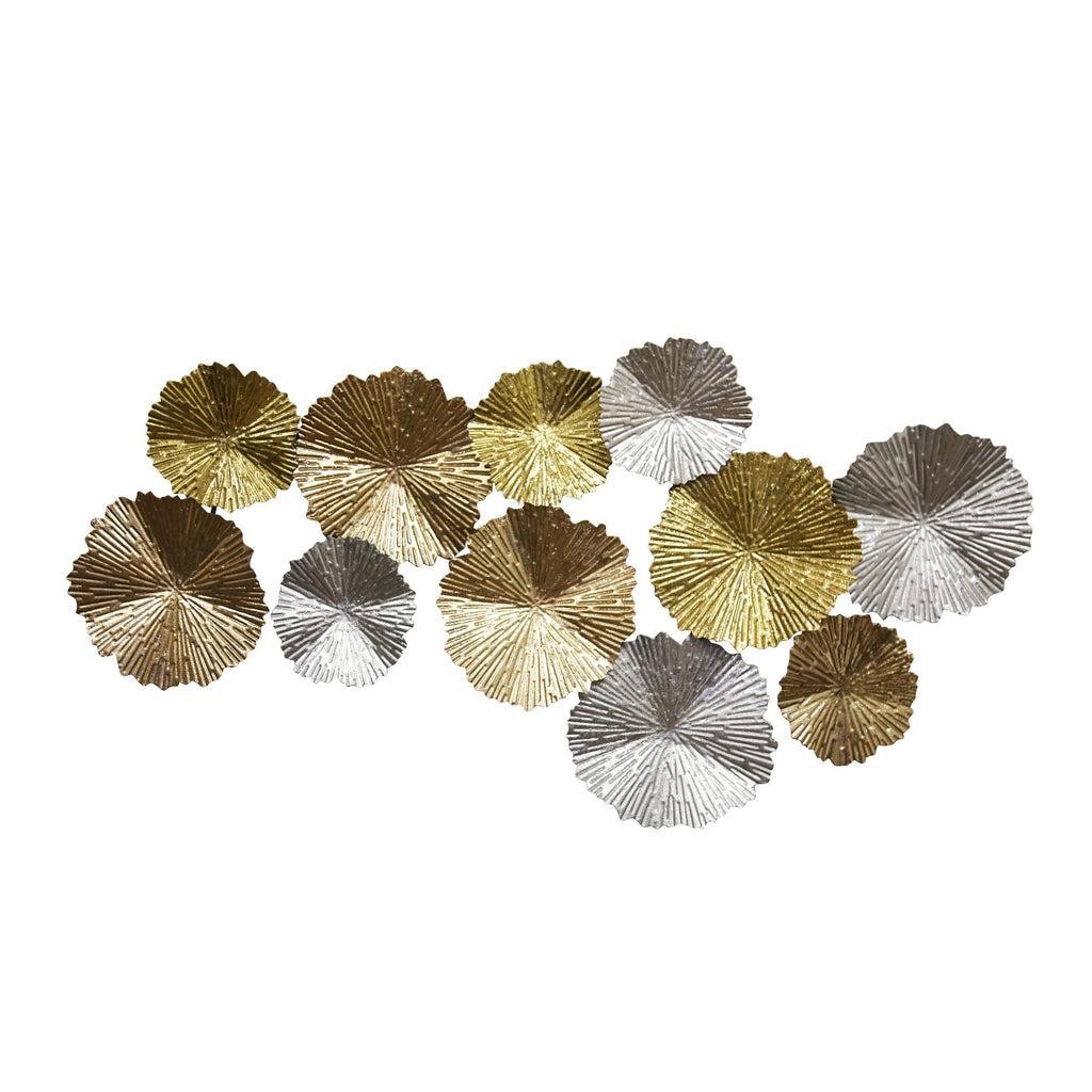 Metal Wall Decor Lily Pads, 48.5", Multi, Wb