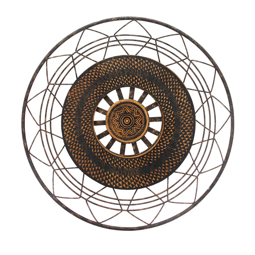 Metal Mandala Wall Sculpture 18" Ds