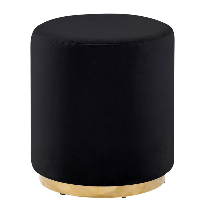 Black/Gold Velveteen Stool