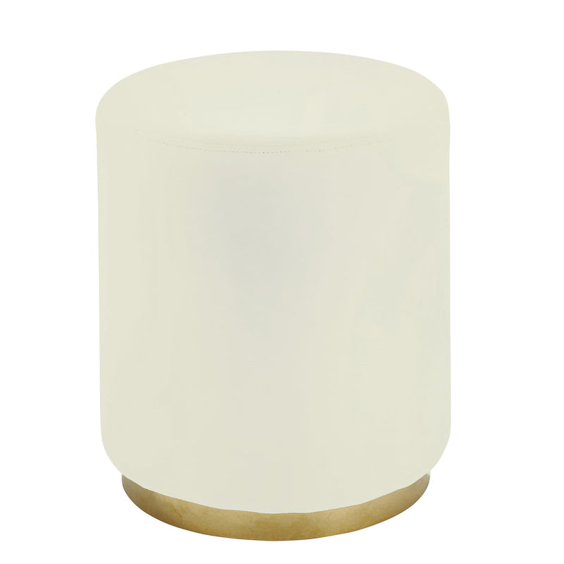 Beige/ Gold Velveteen Stool