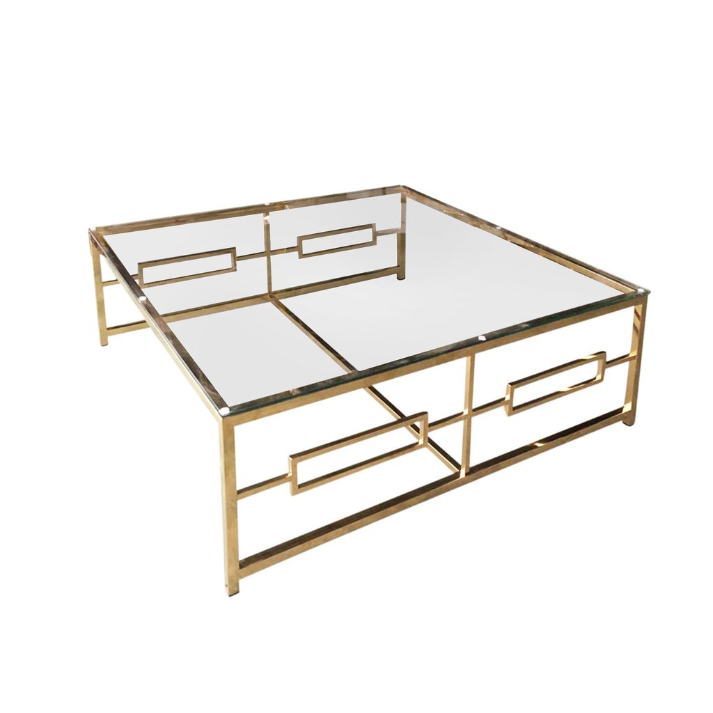 Stainless Steel /Glass Cocktail Table, Gold, Kd