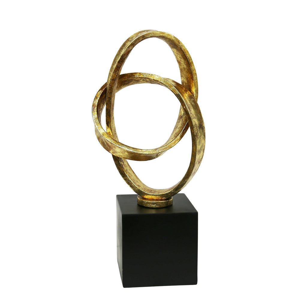 Gold Looped Sculpture 23.25" Kd