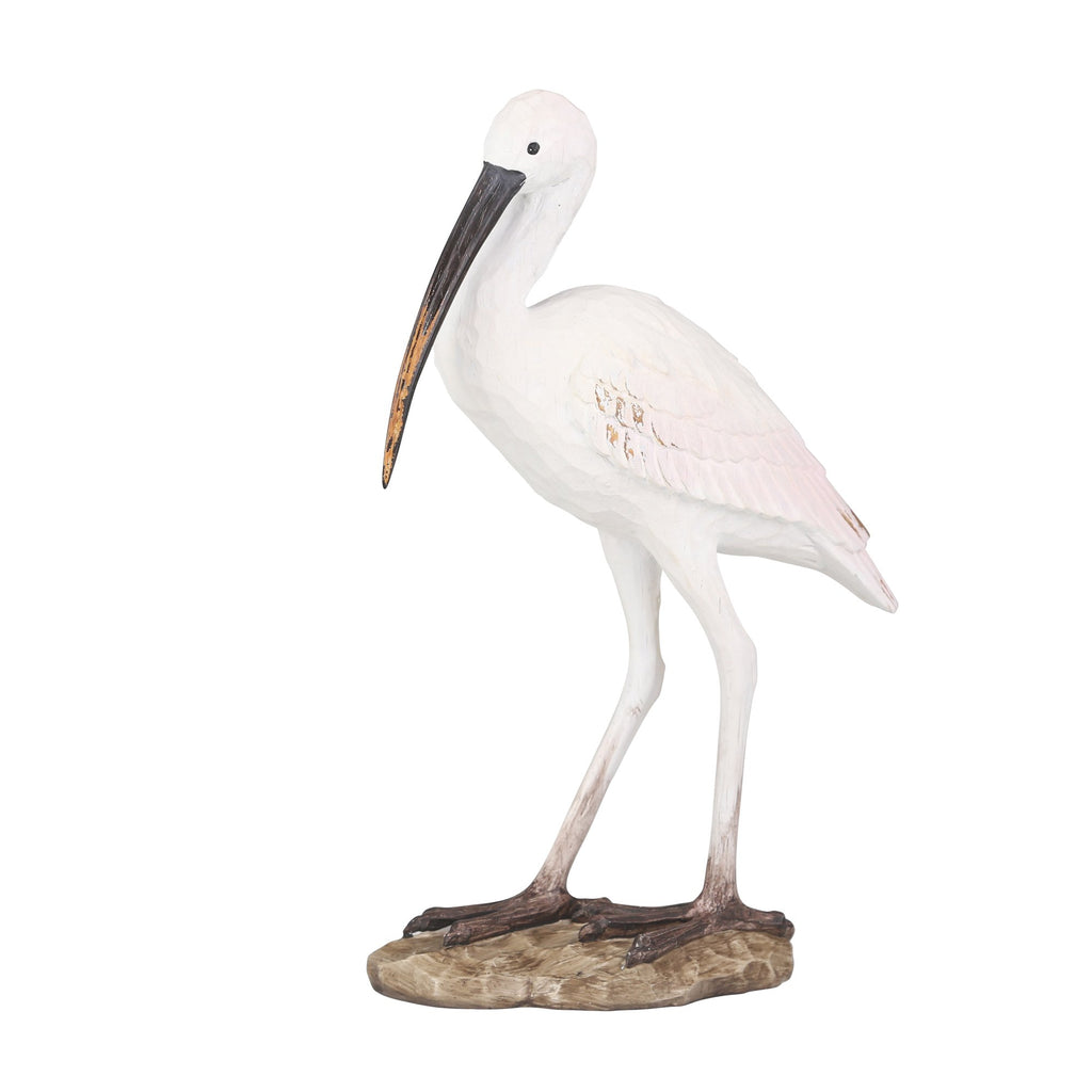 Standing Heron, White, 16.25"