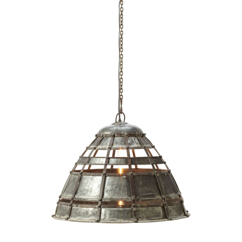 135004 Colossal Fortress 1 Light Pendant In Distressed Silver - Free Shipping! Pendant - RauFurniture.com