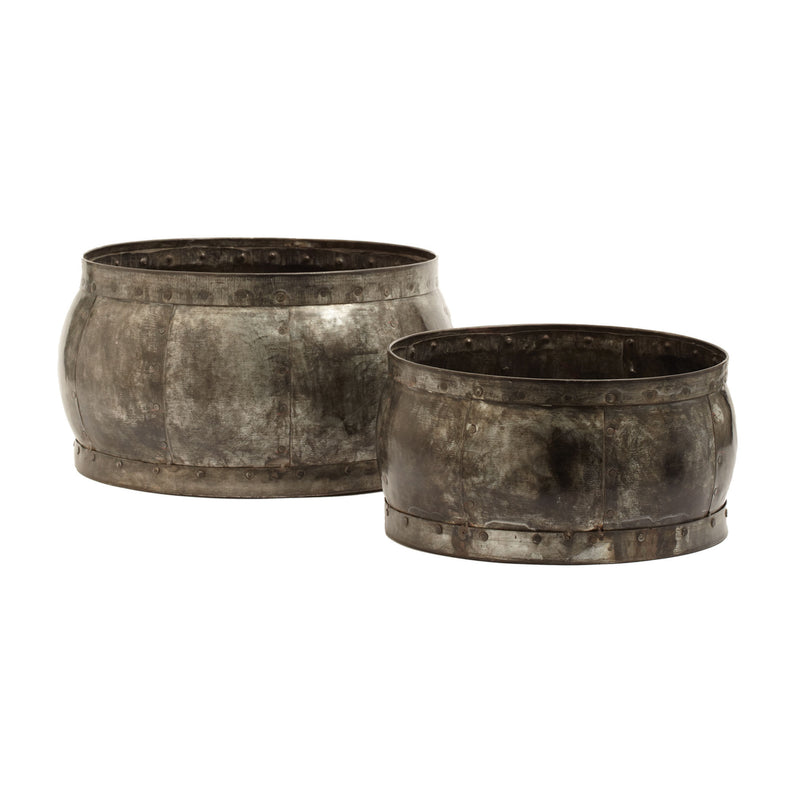 135007 Fortress Barrel Dishes - Set of 2 - Free Shipping! Dish - RauFurniture.com