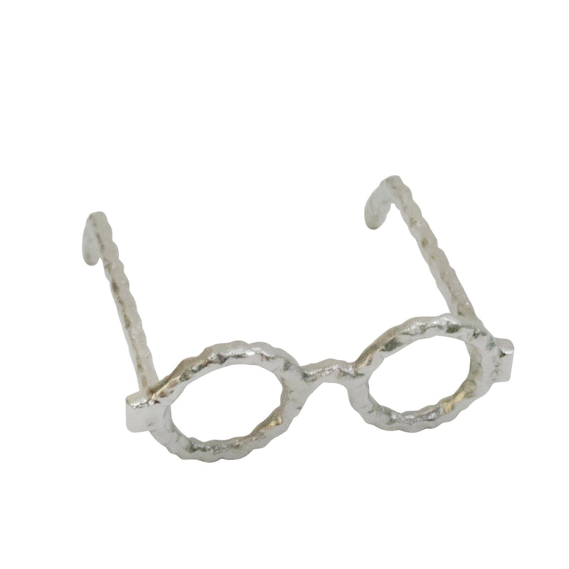 Aluminum Glasses Sculpture, 3"Silver