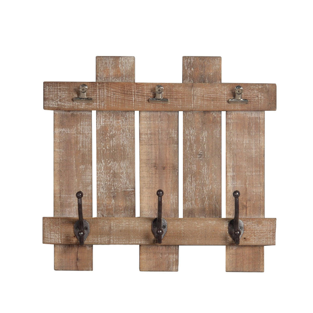 Wood Plank 3 Wall Hooks