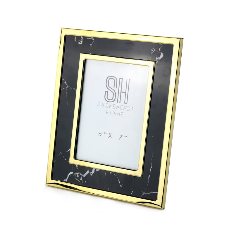 Black Marble Look Photo Frame,5X7