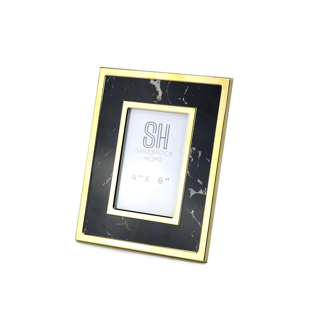 Black Marble Look Photo Frame,4X6