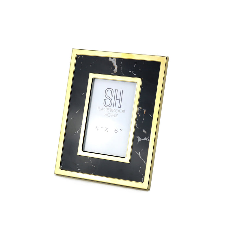 Black Marble Look Photo Frame,4X6
