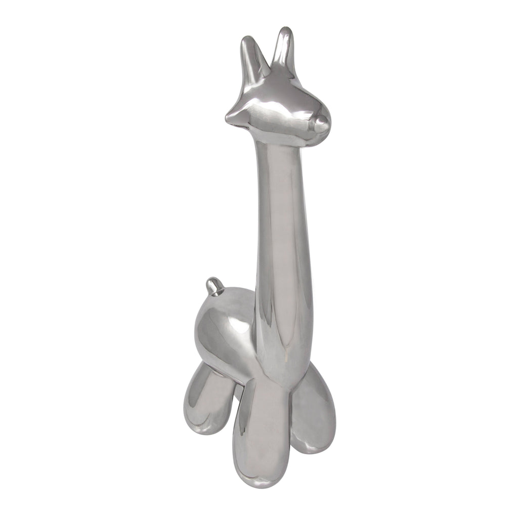 Silver Giraffe Balloon Animal