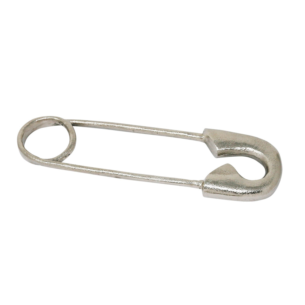 Aluminum 12" Safety Pin Decor,, Silver