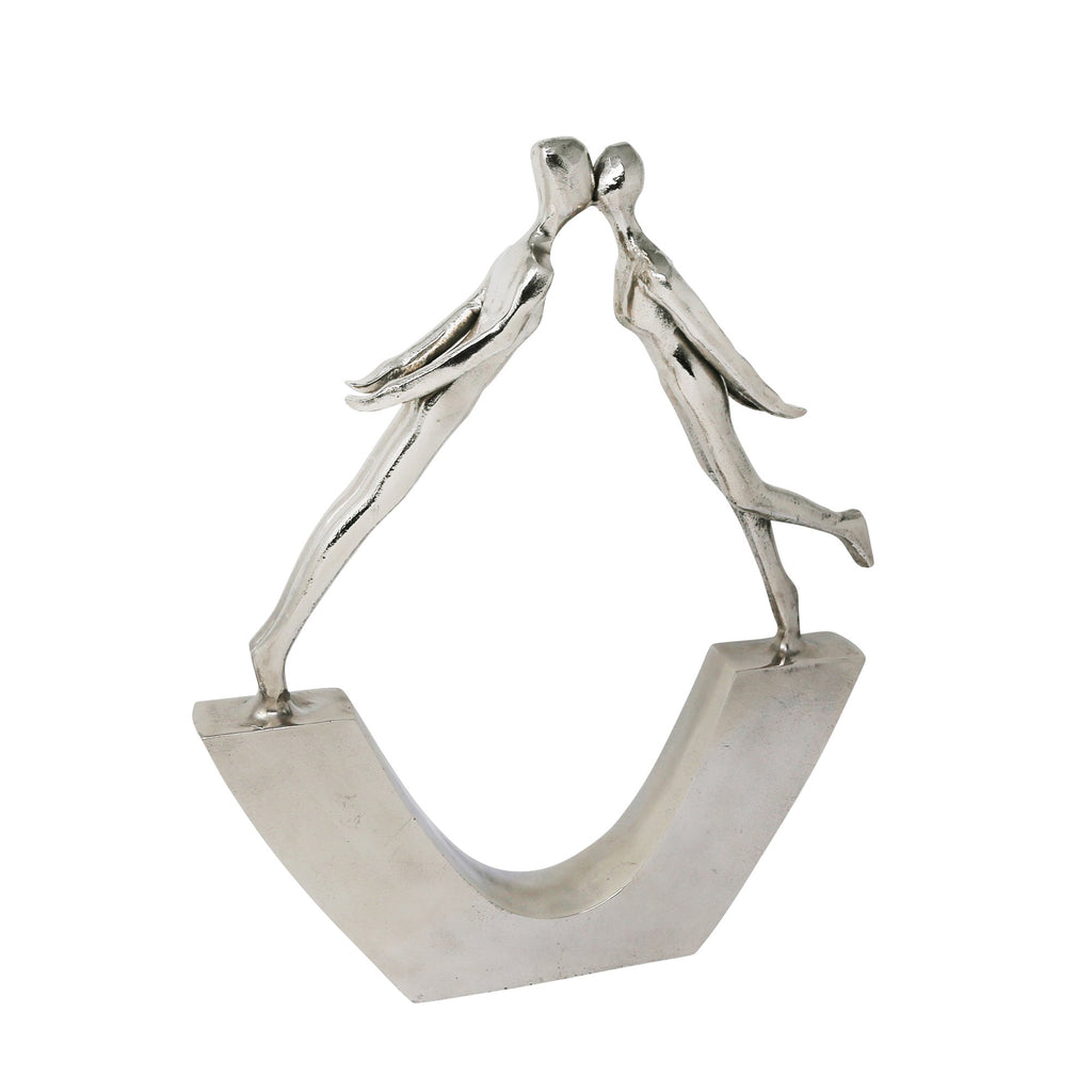 Aluminum Kissing Couple, Silver