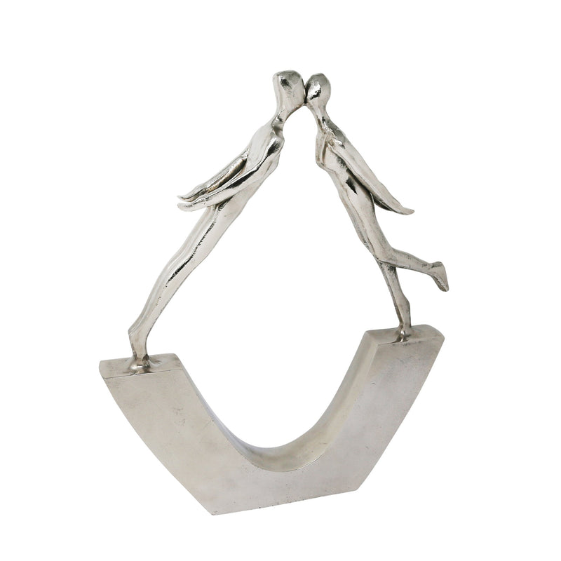 Aluminum Kissing Couple, Silver