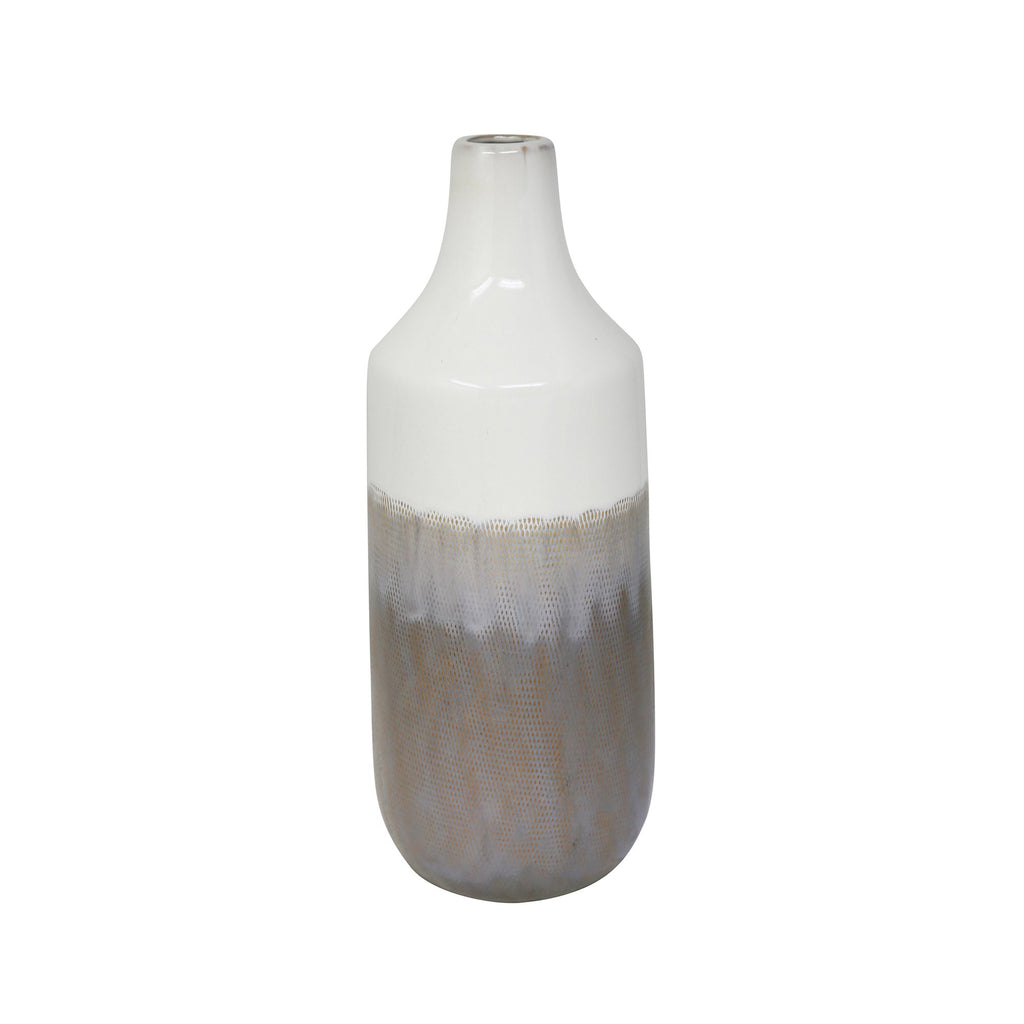 Ceranmic 16.25" Vase , Multi Gray