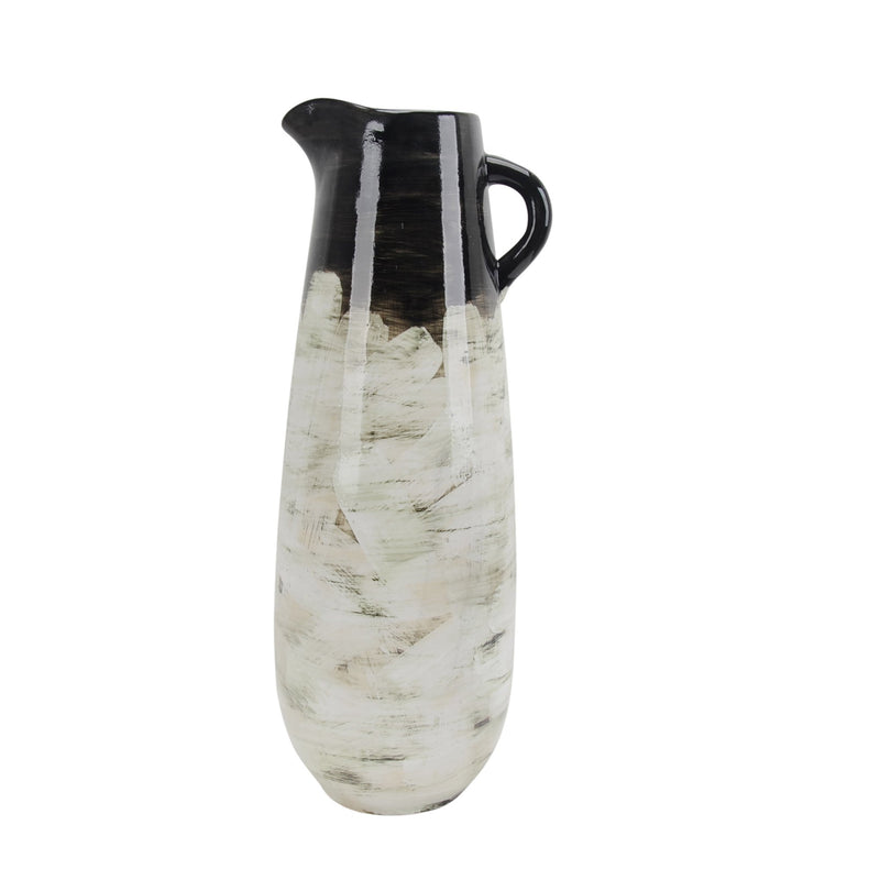 Handled Ceramic Vase 24", Multi