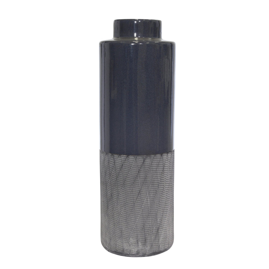 Ceramic 20" Vase, Gray