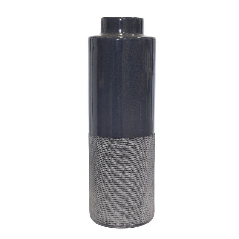 Ceramic 20" Vase, Gray