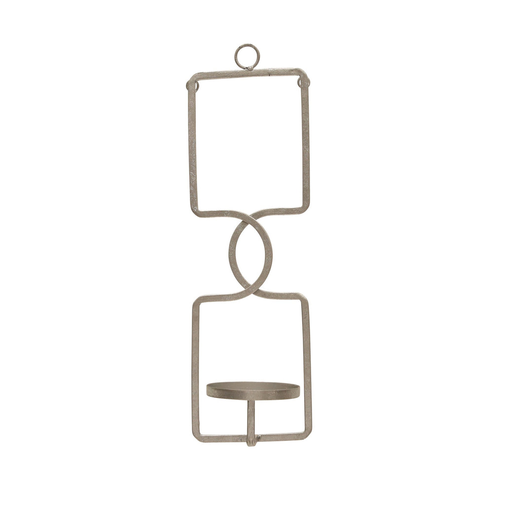 Metal 17" Wall Sconce, Silver