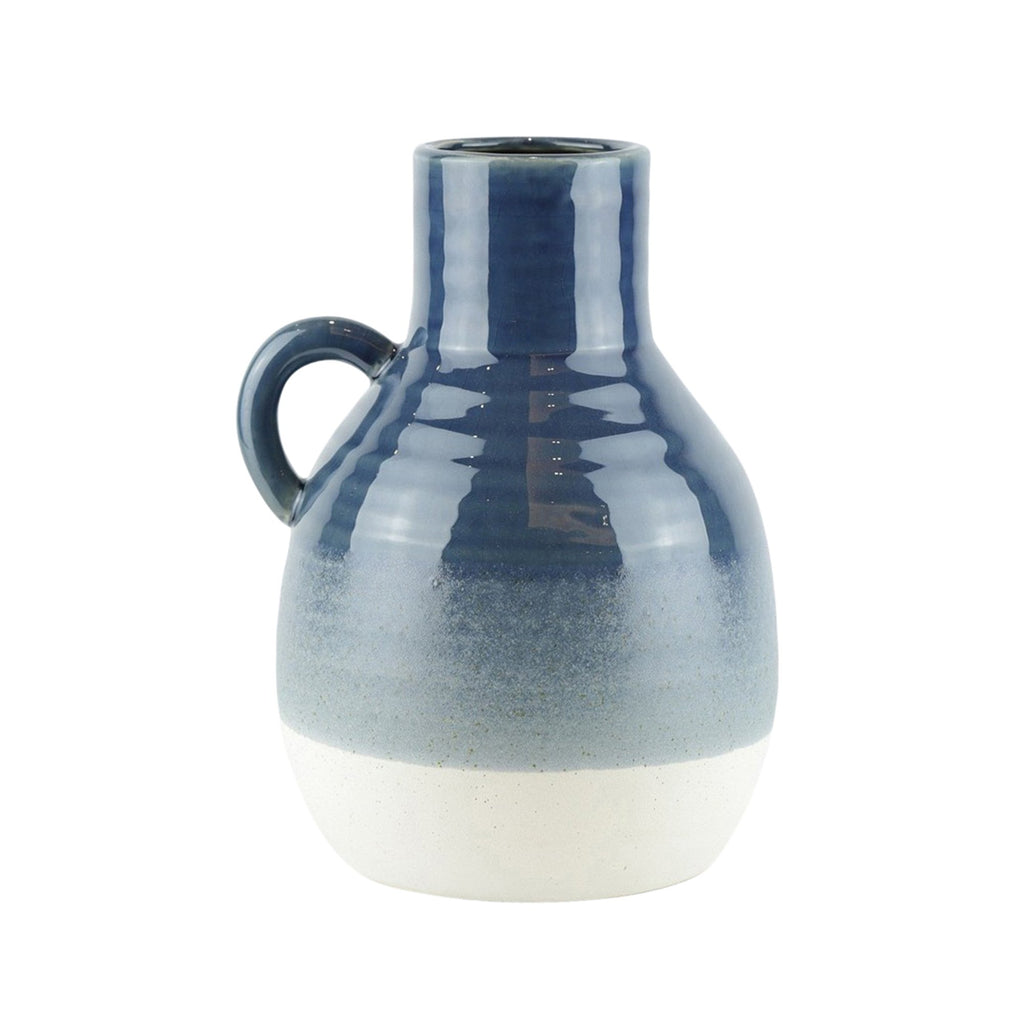 Ceramic 10" Jug, Navy / White